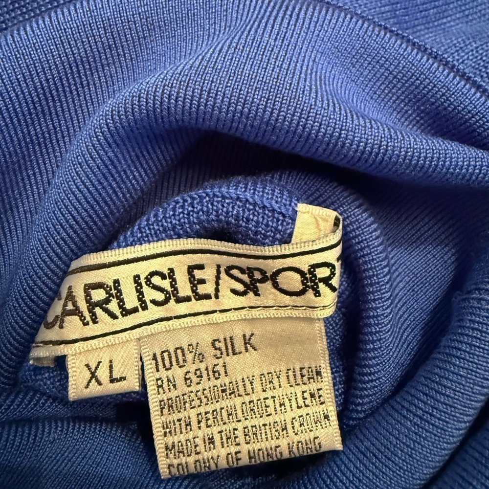 New Carlisle 100% Silk Turtleneck Sweater - Picture 9 of 9